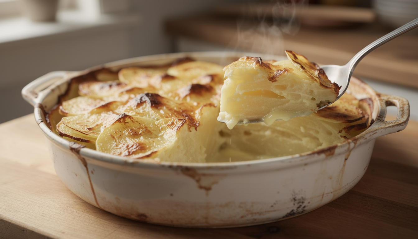 découvrez notre recette traditionnelle de gratin dauphinois, un plat savoureux à base de pommes de terre, crème et fromage, parfait pour un repas convivial.
