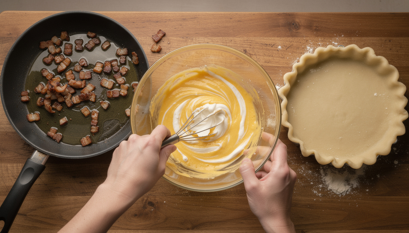 découvrez notre recette de quiche lorraine facile et rapide à préparer, idéale pour un repas savoureux en toute simplicité.