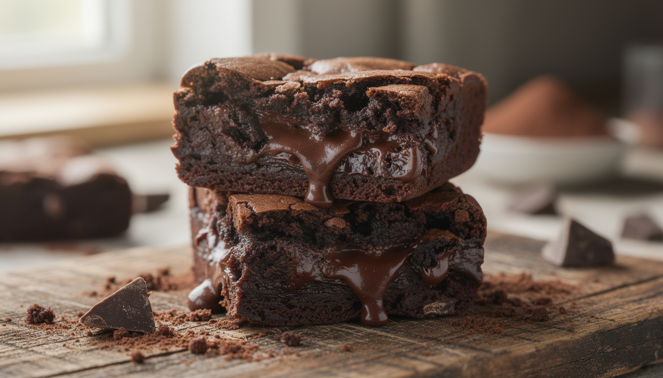 Recette de brownies fondants au chocolat découvrez notre recette facile et rapide de brownies fondants au chocolat pour un dessert gourmand et irrésistible.