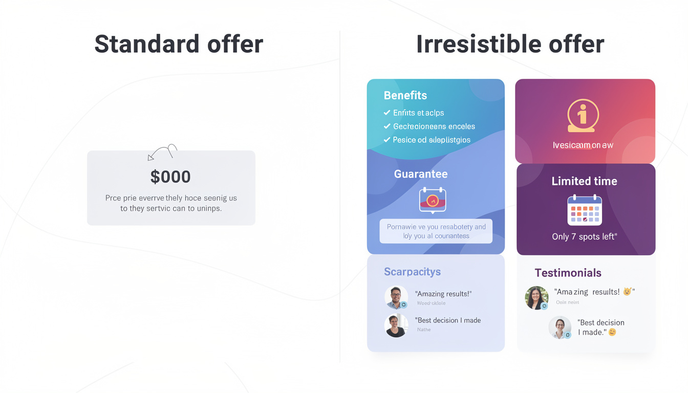 découvrez comment créer une offre irrésistible pour attirer et convaincre efficacement vos clients grâce à des stratégies éprouvées.