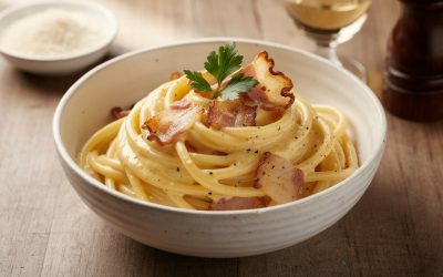 Recette de pâtes carbonara crémeuses