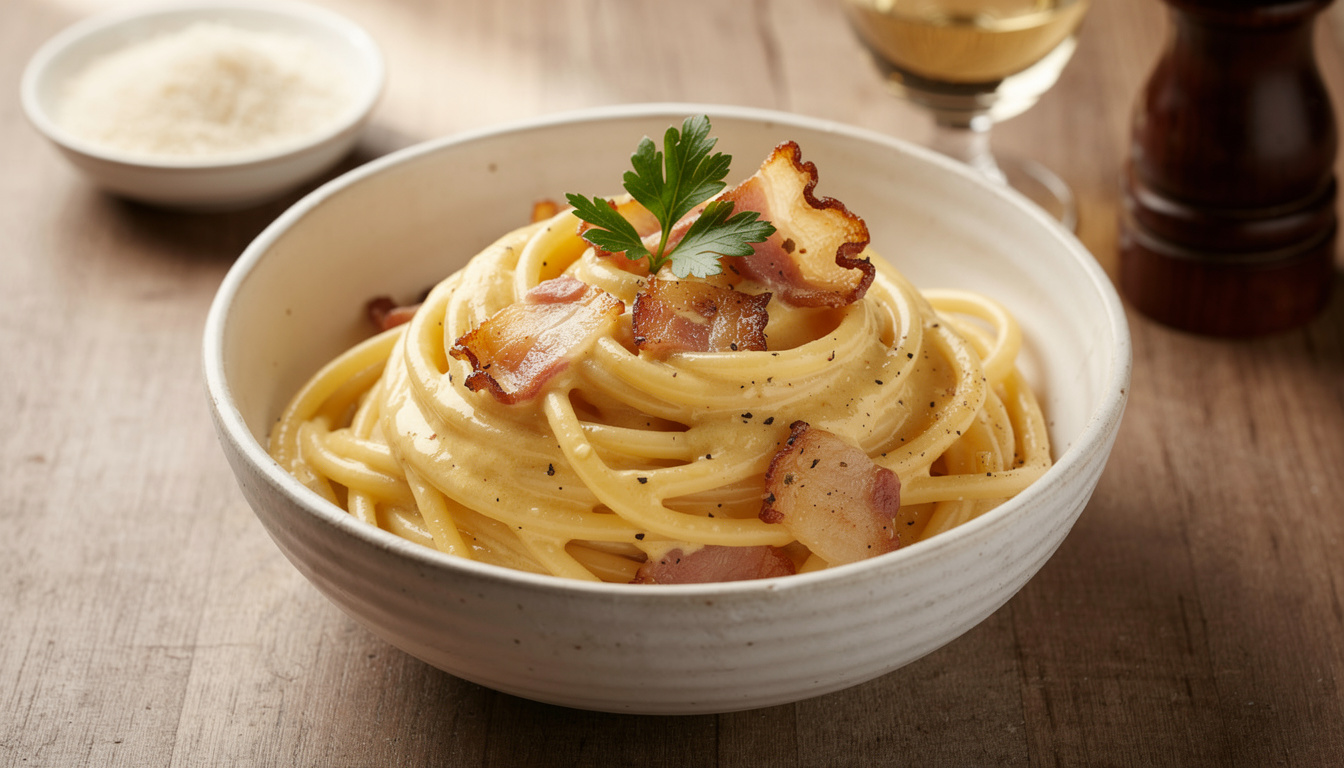 Recette de pâtes carbonara crémeuses découvrez notre recette facile et rapide de pâtes carbonara crémeuses pour un plat savoureux et gourmand à partager en famille ou entre amis.