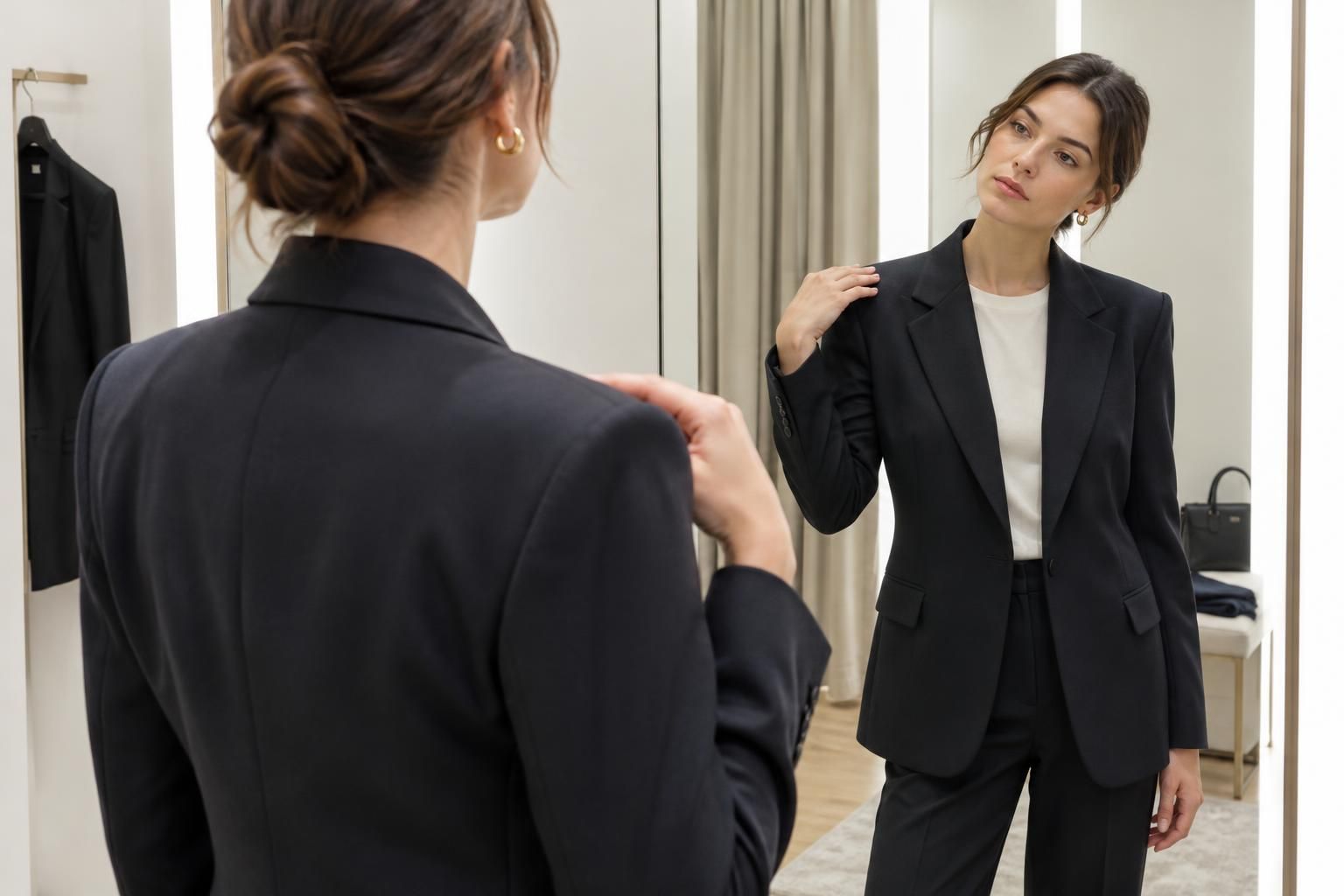découvrez comment reconnaître un vêtement bien coupé à l’essayage : vérifiez les épaules, les coutures, l’aisance et la tenue du tissu.