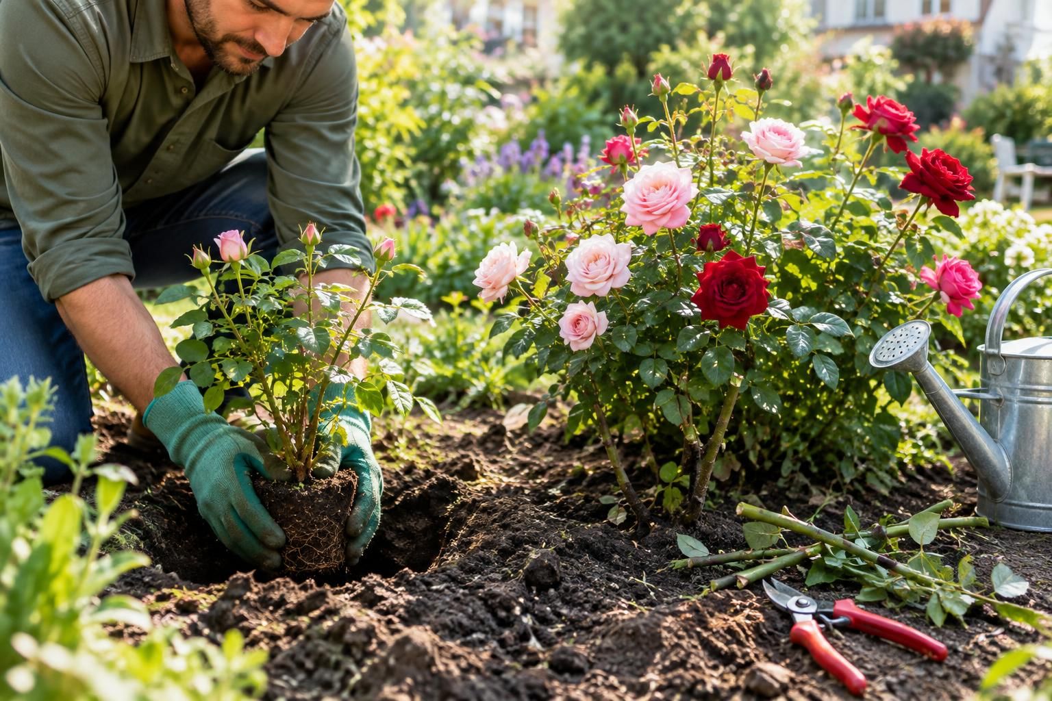 Les rosiers : plantation, entretien et taille découvrez comment planter, entretenir et tailler vos rosiers pour profiter de floraisons généreuses et préserver leur santé toute l’année.